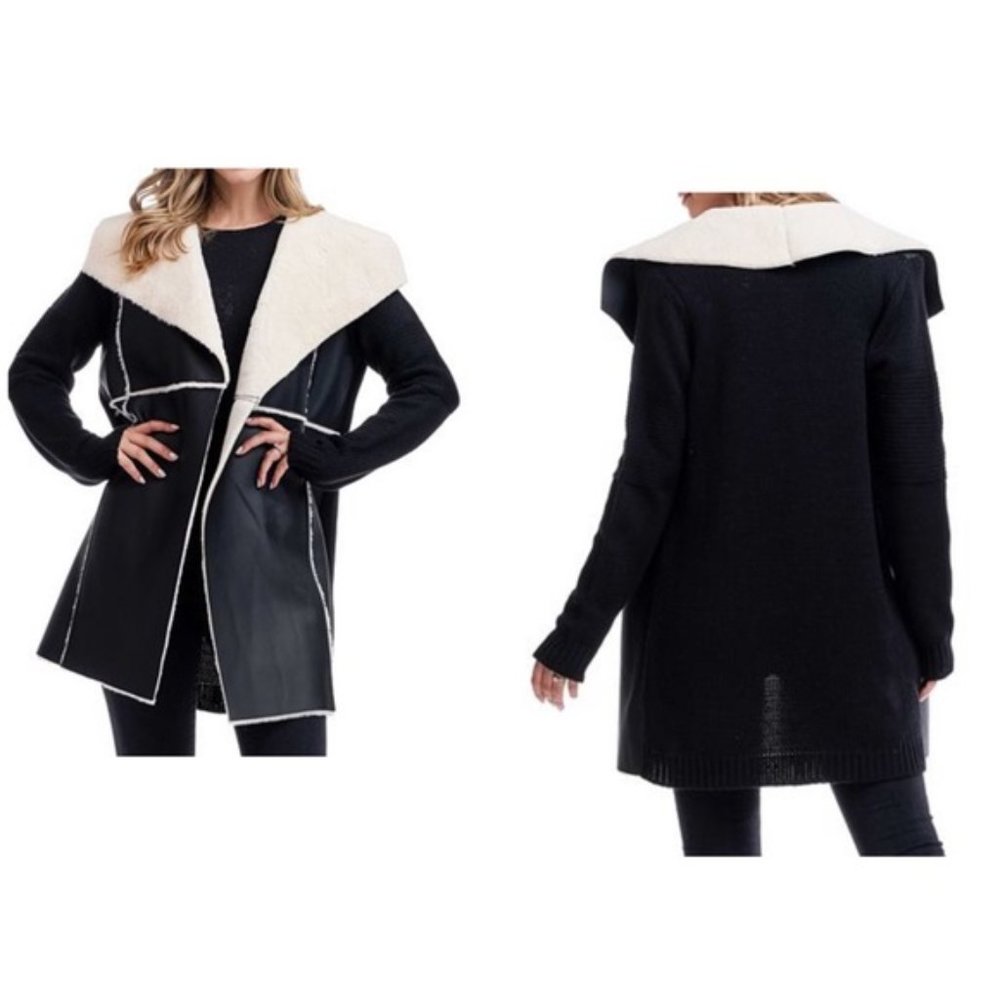 Fever Black Sweater Jacket Size XL